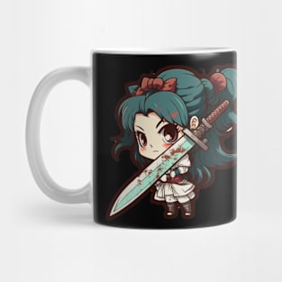 Anime Girl with Katana Mug